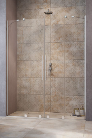 Radaway Furo DWD Drzwi przesuwne do wnęki 150 cm  (149-151 cm) profil chrom 10108413-01-01+10111367-01-01