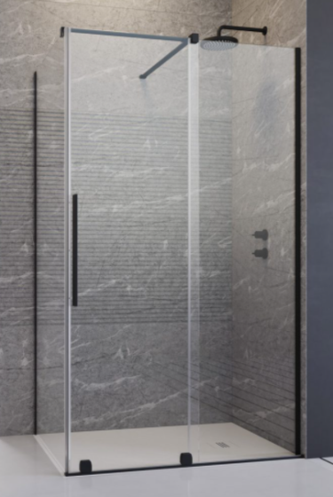 Radaway Furo KDJ Kabina kwadratowa front prawy 90x90 cm profil czarny 10104472-54-01R+10110430-01-01+10113090-01-01