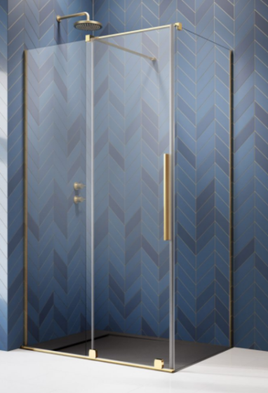 Radaway Furo KDJ Kabina przesuwna 90x90 cm front lewy profil złoty 10104472-09-01L+10110430-01-01+10113090-01-01