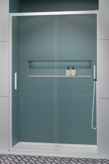 Radaway Idea White DWJ Drzwi prysznicowe prawe 130 cm (128,7-131,2 cm) profil biały  387017-04-01R