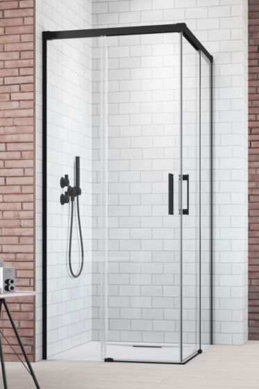 Radaway Idea 8 KDD kabina prysznicowa 120L x 90R cm Czarny mat 10370120-54-01L+10370090-54-01R