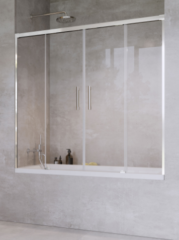 Radaway Idea PN DWD Parawan nawannowy 4-częściowy 160 cm profil chrom 10004160-01-01