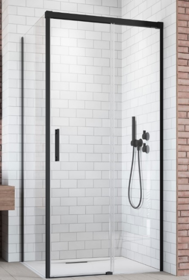 Radaway Idea Black KDJ Kabina kwadratowa 100R+100L cm profil czarny 387040-54-01R+387052-54-01L