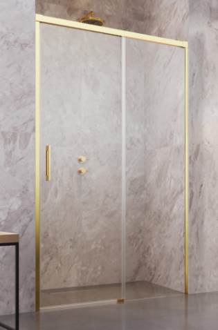 Radaway Idea Gold DWJ Drzwi do wnęki przesuwne prawe 130 cm (128,7-131,2 cm) profil złoty 387017-09-01R