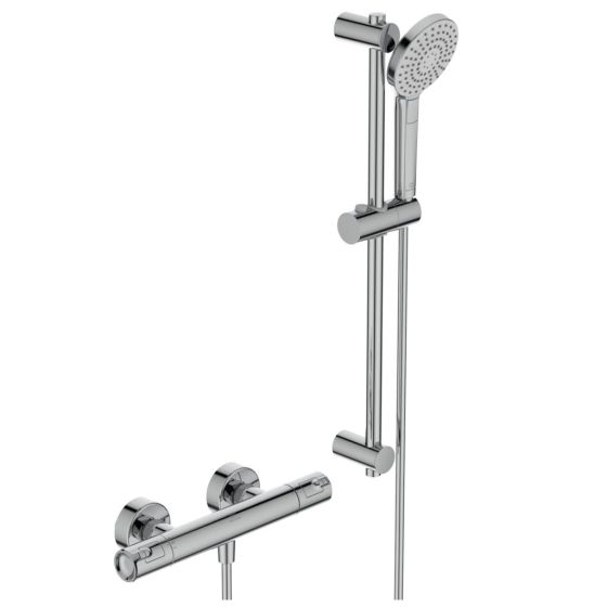 Ideal Standard Ceratherm T50 Bateria termostatyczna natryskowa ścienna  z zestawem natryskowym 60 cm  A7217AA