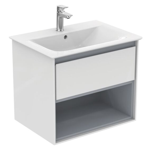 Ideal Standard Connect Air Szafka pod umywalkę 60 cm biały lakier/jasnoszary mat E0826KN