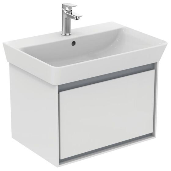 Ideal Standard Connect Air Szafka pod umywalkę Cube 58 cm biały lakier/jasnoszary mat E0847KN