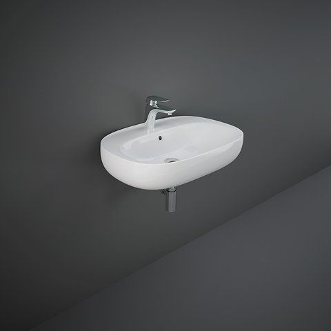 Rak Ceramics Illusion Umywalka podwieszana/nablatowa 50 cm biała  ILLWB5001AWHA