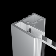 System umożliwiający
niwelację krzywizny
ściany do 15 mm