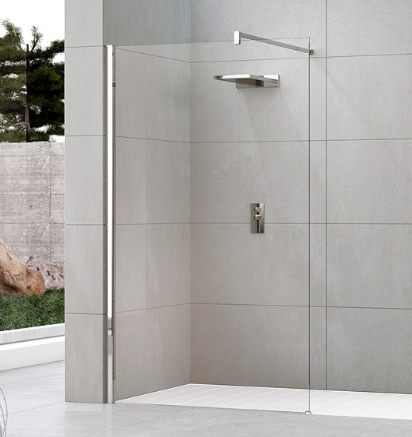 Novellini Kuadra H Kabina walk-in przyścienna 140 cm (137-140 cm) srebrny KUADH140-1U