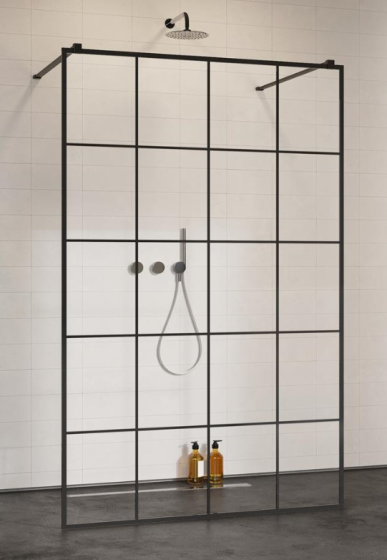 Radaway Modo X Black I Ścianka walk in 120 cm Czarny/Factory I 388324-54-57