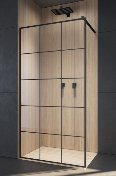 Radaway Modo X Black II Kabina Walk In 150 cm Czarny/Factory II 389354-54-55