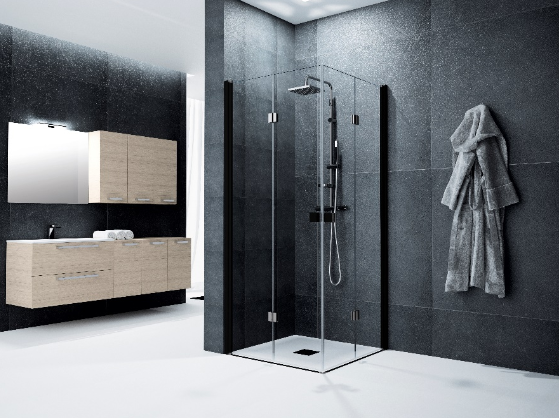 Novellini Neo 2GS Kabina narożna kwadratowa 97x97 cm profil biały NEO2GS97L-1U+NEO2GS97L-1U