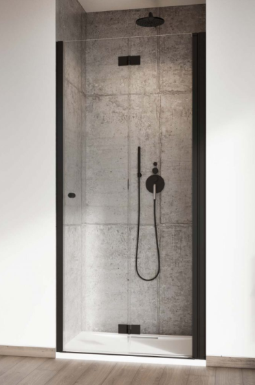 Radaway Nes Black DWB Drzwi do wnęki prawe 90 cm (88-91 cm) profil czarny mat 10029090-54-01R