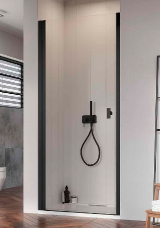 Radaway Nes Black DWJ I Drzwi do wnęki lewe 90 cm (88-91cm) profil czarny 10026090-54-01L