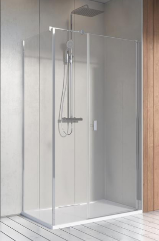 Radaway Nes KDS I Kabina prostokątna drzwi prawe 140Px100 cm profil chrom 10023140-01-01R+10043100-01-01