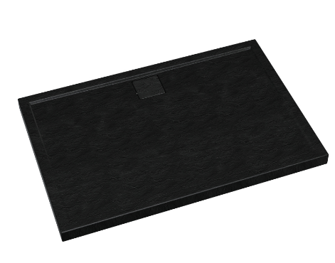 Schedpol Omega Black Stone Brodzik prostokątny 110x80x5 cm  3.0461/C/ST