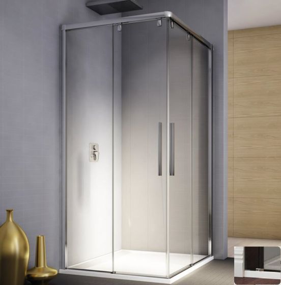 Ronal - Sanswiss Pur Light S Kabina prostokątna 120x80 cm profil czarny mat PLSE2D120CM07+PLSE2G080CM07