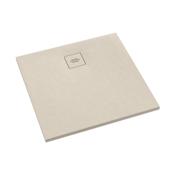 Schedline Brodzik kompozytowy Stabilsound Plus Protos Cashemere Stone 90x90x3,5 cm, kwadratowy 3SP.P2K-9090/PK/ST-M1/PK/ST