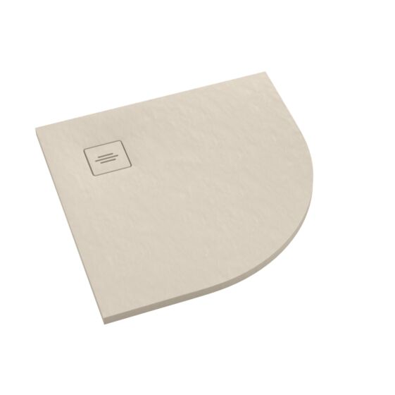 Schedline Brodzik kompozytowy Stabilsound Plus Protos Cashemere Stone 90x90x3,5 cm R55, półokrągły 3SP.P1O-9090/PK/ST-M1/PK/ST