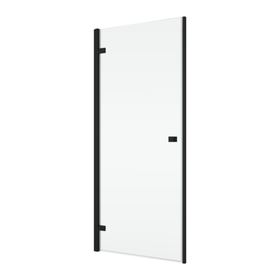 RONAL ANNEA Lewe drzwi jednoczęściowe do wnęki 90x200 cm czarny mat AN1CG0900607