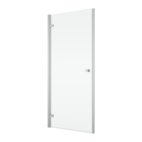 RONAL ANNEA Lewe drzwi jednoczęściowe do wnęki 70x200 cm srebrny połysk AN1CG0705007