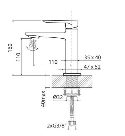 rysunek techniczny  VBA5001/SG