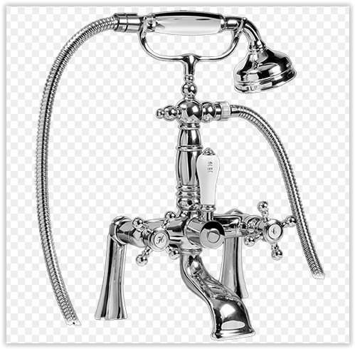 GRAFF CANTERBURY nablatowa bateria wannowa z zestawem prysznicowym  2340300