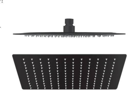 Vedo Ultra Slim Deszczownica kwadratowa 250 mm czarny mat  VSN2250/CZ