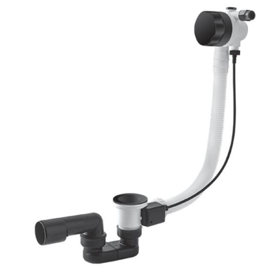 Vicario przelew wannowy z napełnieniem 60 cm czarny  342A/60/CZ