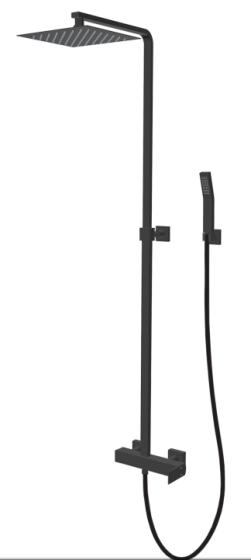 Vedo Sette Nero kolumna natryskowa 20cm czarny mat VBS7007/20/CZ
