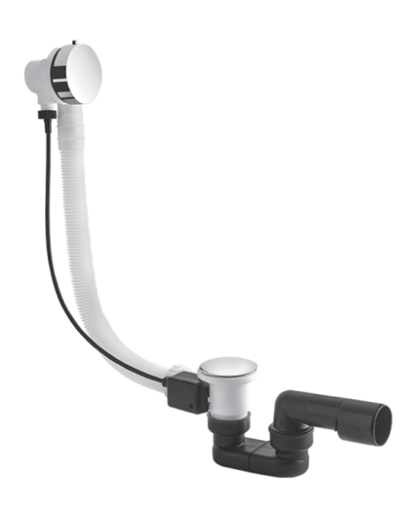 Vicario przelew wannowy z syfonem  100 cm chrom MINIMALISTA 246M/100/CH