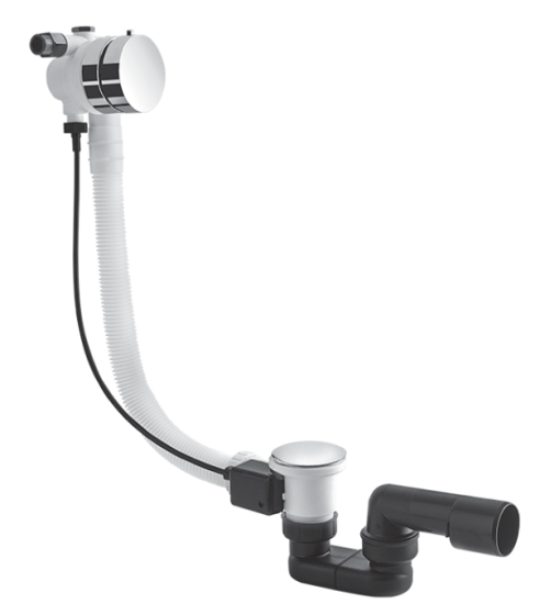 Vicario przelew wannowy z napełnieniem 100 cm chrom MINIMALISTA 346M/100/CH