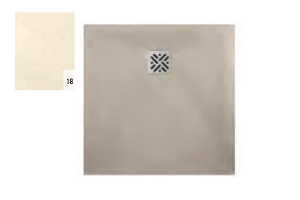 RONAL DUNE Brodzik kwadratowy 900x900 piasek W32Q09018