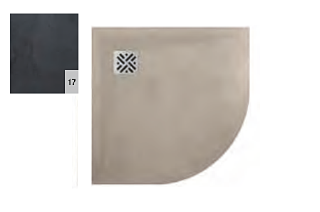 RONAL DUNE Brodzik półokrągły 900 x 900 antracyt W32R5509017