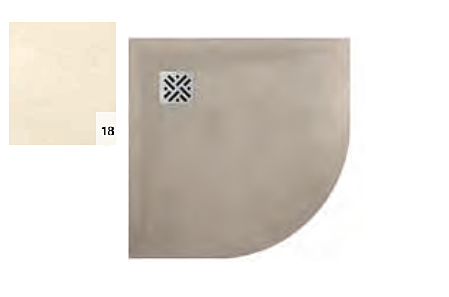RONAL DUNE Brodzik półokrągły 800 x 800 piasek W32R5508018