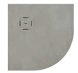 RONAL CALCE Brodzik półokrągły 900 x 900 szary beton W31R5509014