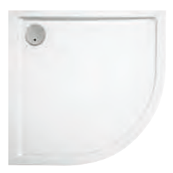 RONAL CINCO Brodzik półokrągły 900 x 900 biały połysk W35R5509004