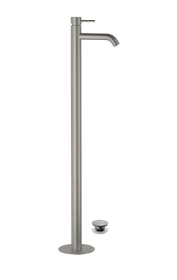 Daniel TK STEEL Bateria umywalkowa wolnostojąca z korkiem inox SSTX688