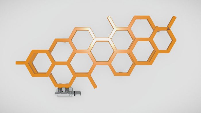 Terma Hex Grzejnik dekoracyjny 502x1126 mm WGH2X050112