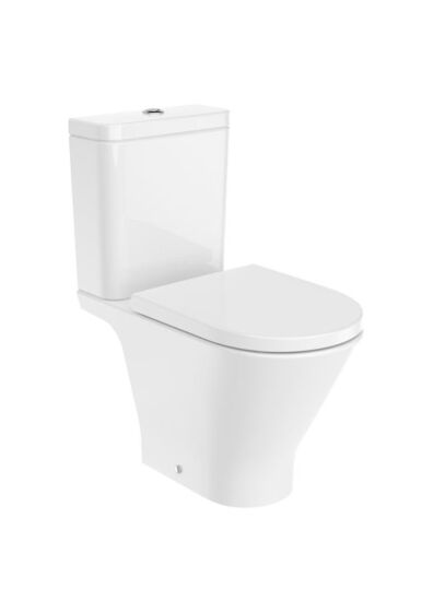 Roca Gap Round miska WC Rimless kompaktowa biała  Supraglaze A3420N8S00