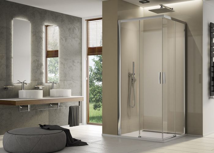 Ronal - Sanswiss Top LIne S Kabina prysznicowa 80x80 cm profil biały TLSAC0800407