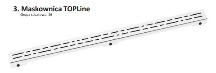 Jomo Maskownica TOPLine do odpływu liniowego 100 cm 175-50301200-00