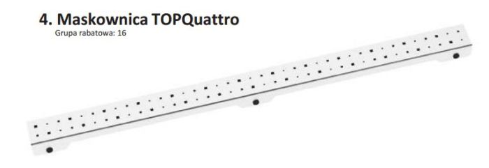 Jomo Maskownica TOPQuattro  do odpływu liniowego 90 cm 175-50300900-00