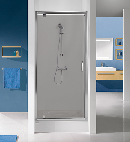 Sanplast TX DJ/TX5b Drzwi do wnęki 90 cm (87-90,4 cm) profil srebrny połysk szkło grey 600-271-1050-38-501