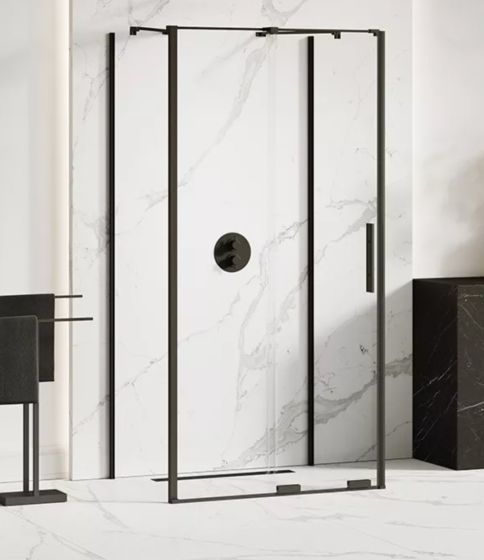 New Trendy SMART BLACK Kabina przyścienna 110x90 cm szkło 8 mm, czarna EXK-4178