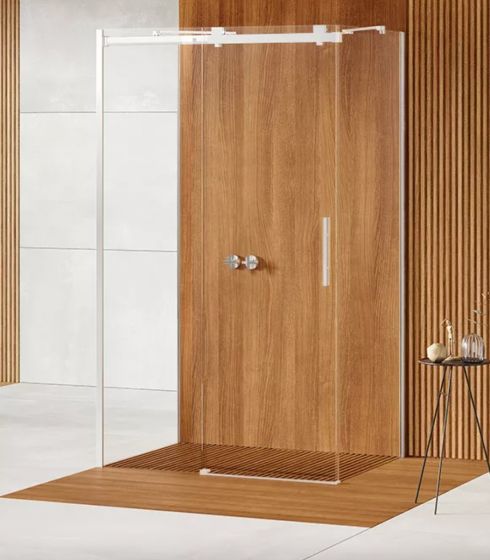 New Trendy SOFTI Kabina przyścienna 140x100 cm szkło 8 mm, soft close, chrom EXK-3949