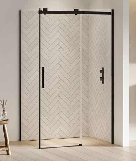 New Trendy SOFTI BLACK Kabina prysznicowa 100x110 cm szkło 8 mm, soft close, czarny mat EXK-3968