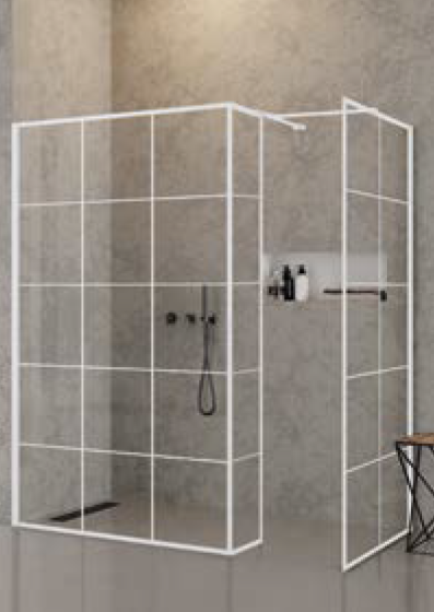 New Trendy NEW MODUS WHITE Ścianka 100 cm biała z ramką i kratką EXK-2282