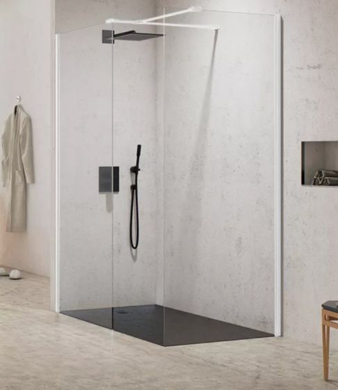 New Trendy NEW MODUS WHITE Kabina walk-in 160x90 cm szkło 8 mm, biała EXK-2295
